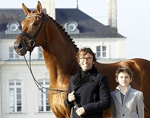 Xavier Marie - Directeur et Propriétaire du Haras de Hus
avec un de ses fils, Arthur